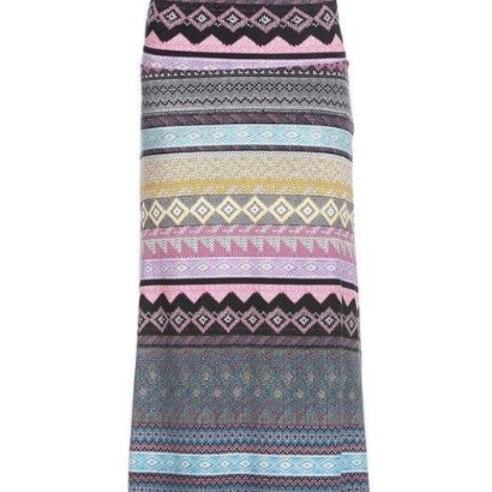Women's Geometric Pattern Maxi Skirt
